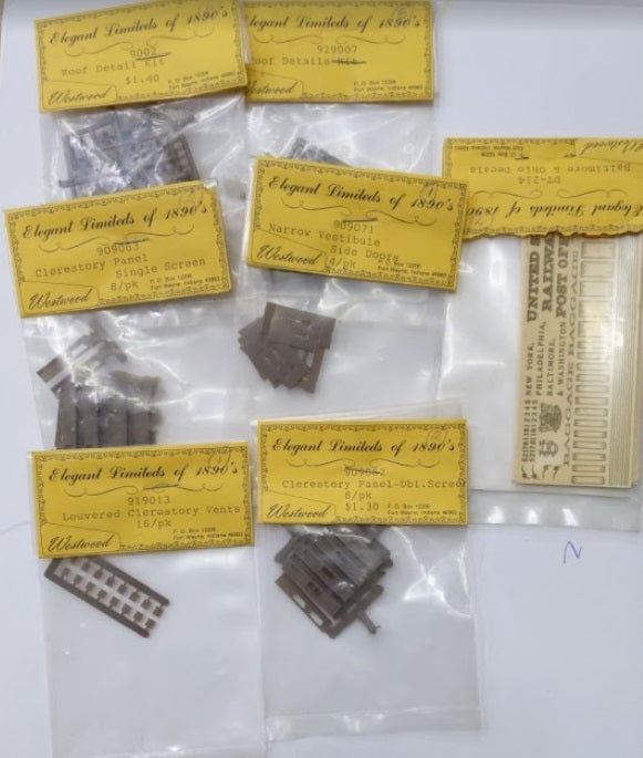 Westwood Lot of 7 HO Detail Accessory Kits Elegant Limiteds of 1890's
