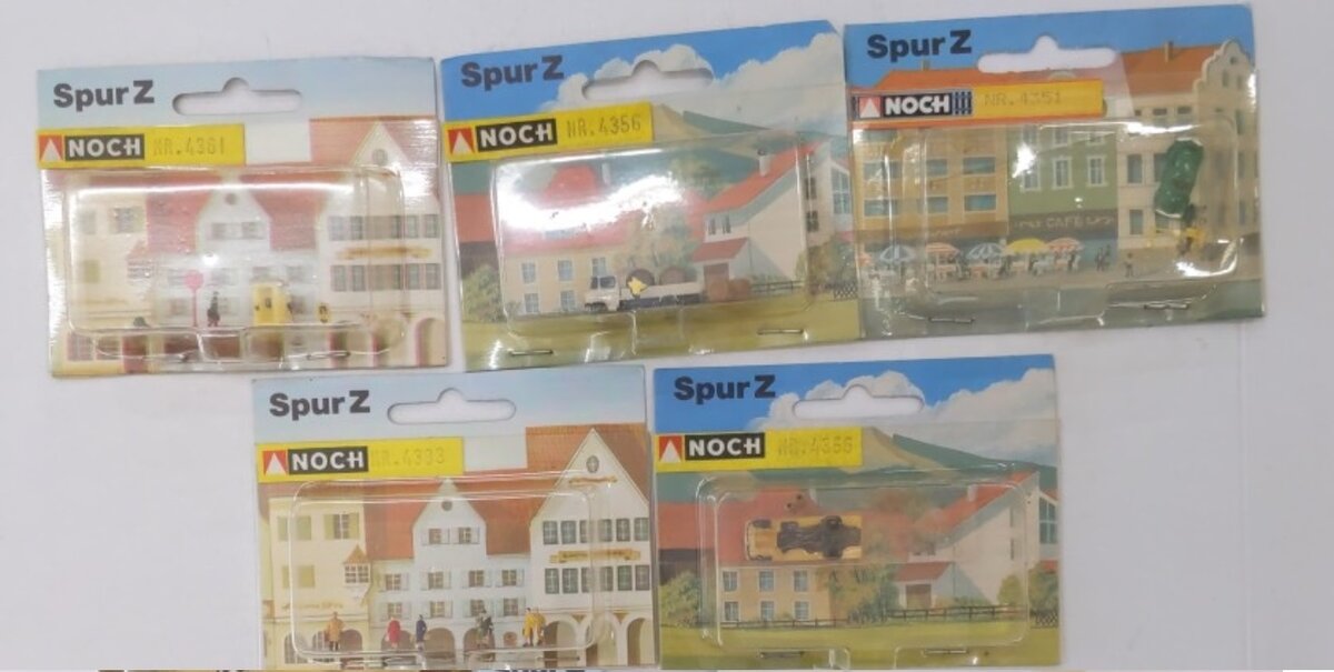 Noch L-5 Lot of 5 Z Scale Various Figures, City People, Workers