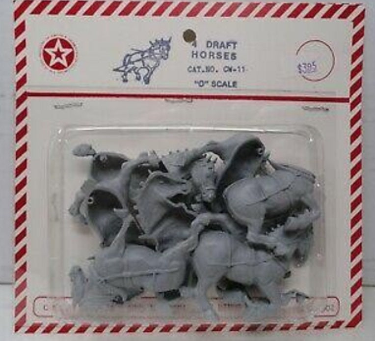 Circus Craft CW11 O Scale Draft Horses (Pack of 4)