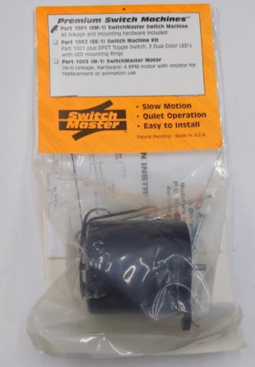 Switchmaster Train Switch Master SM-1 All Scale Premium Switch Machine W/All Linkage & Ha ...