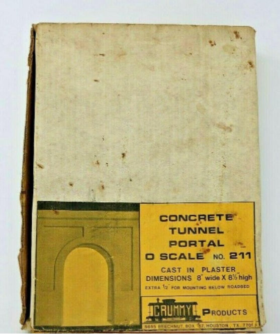 Crummy 211 O Scale Concrete Tunnel Portal