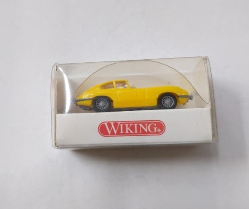 Wiking 8030114 HO Yellow Jaguar E Type Car