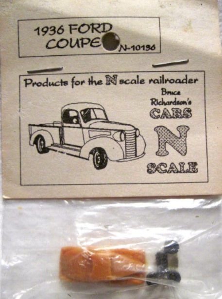 N Scale Railroader N 1936 Ford Coupe Unpainted Resin Kit