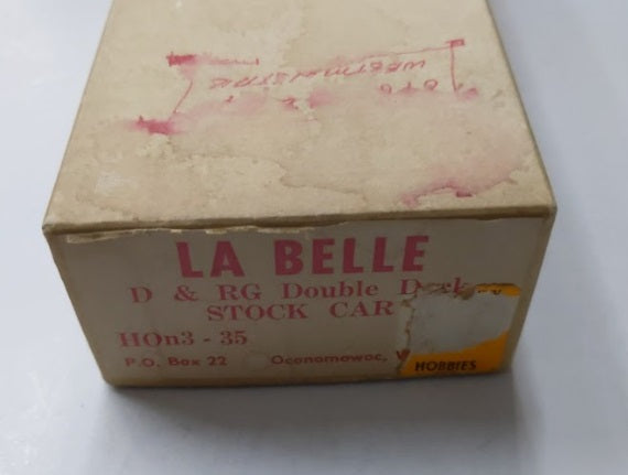 LaBelle Woodworking Co. HOn3-42 HOn3 D & RG Double Deck Stock Car Kit