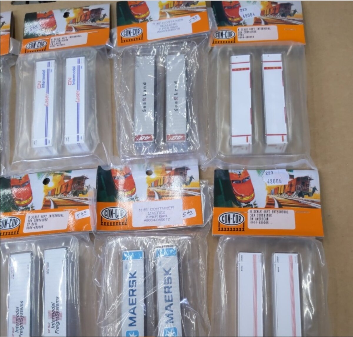 Con-Cor L-1 Lot of 11 N Scale Assorted Containers
