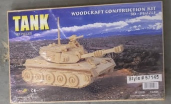 Heavy Machines 1508/1510 2 Puzzles 3-D Woodcraft Construction Tank & Cruiser