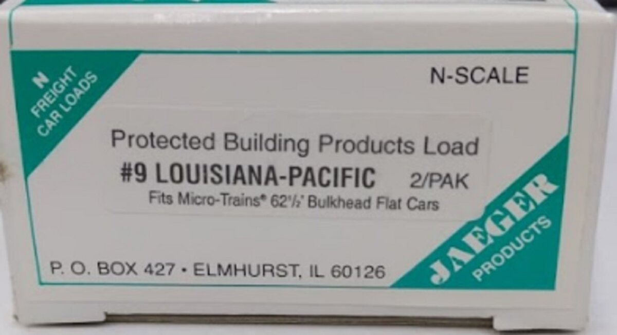 Jaeger Products #9 LP N Scale Protected Building Products Load LP (Pack of 2)