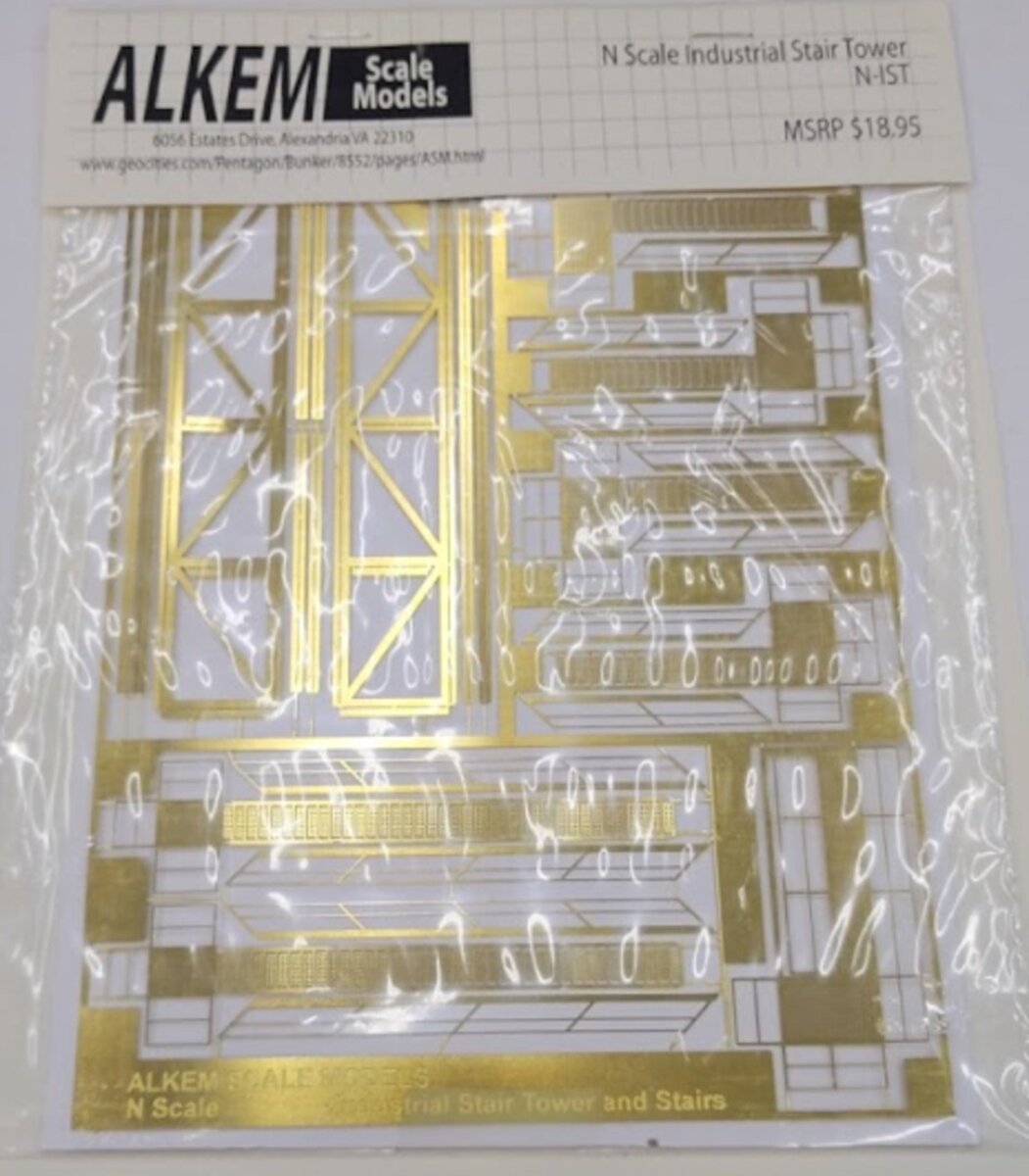 Alkem Scale Models N-IST N Scale Industrial Stair Tower Kit