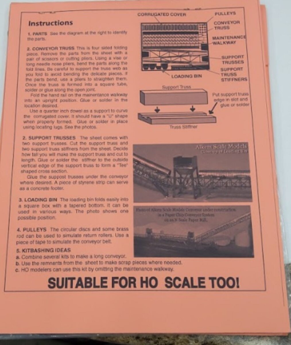 Alkem Scale Models NBMC N Scale Bulk Material Conveyor Kit
