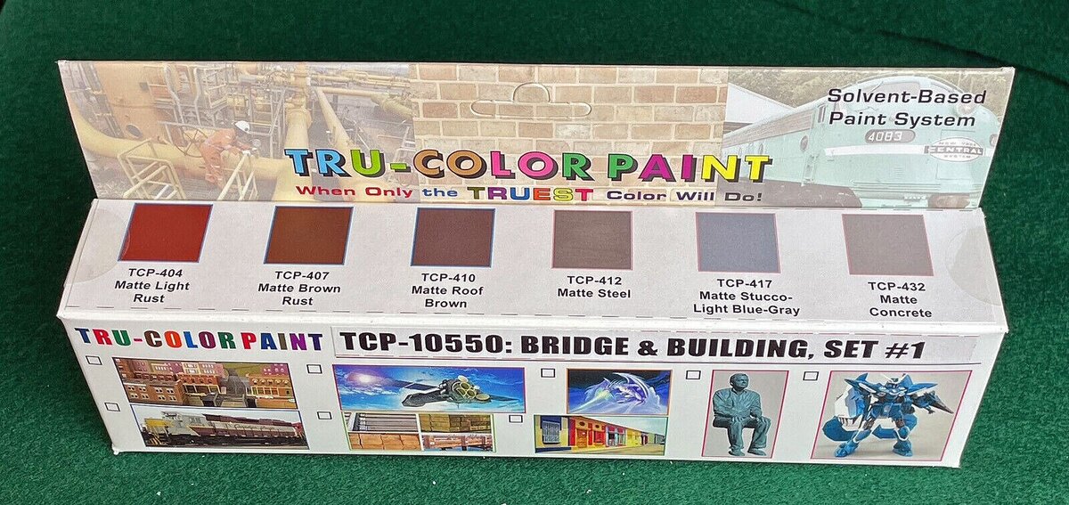 Tru-Color TCP-10550 Bridge & Building Paints #1 - 1 oz. Paint Bottle (Set of 6)