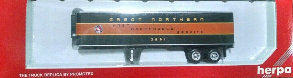 Herpa G291 Great Nortern Fast Dependable Service 40' Trailer