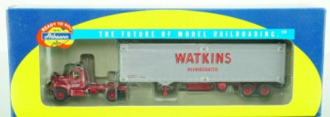 Athearn 93185 HO WATKINS Refrigerated Mack B Tractor W/ 40'' Trailer