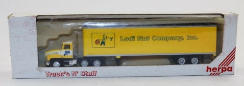 Herpa HO Truck's N' Stuff Lodi Nut Company Inc Mack Day Cab With 45' Trailer