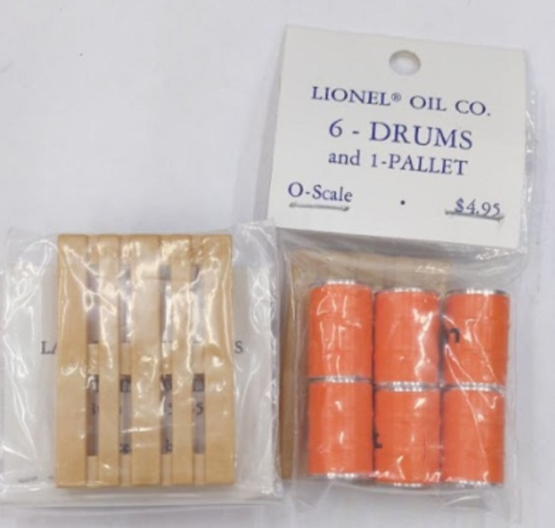 Layout Miniatures O Scale Lionel Oil Co. (6)- Drums and (1)-Pallet