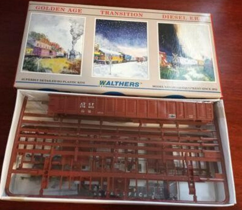 Walthers 932-5902 HO 53' Thrall Gon Corrugated Sides Santa Fe #176888 Kit