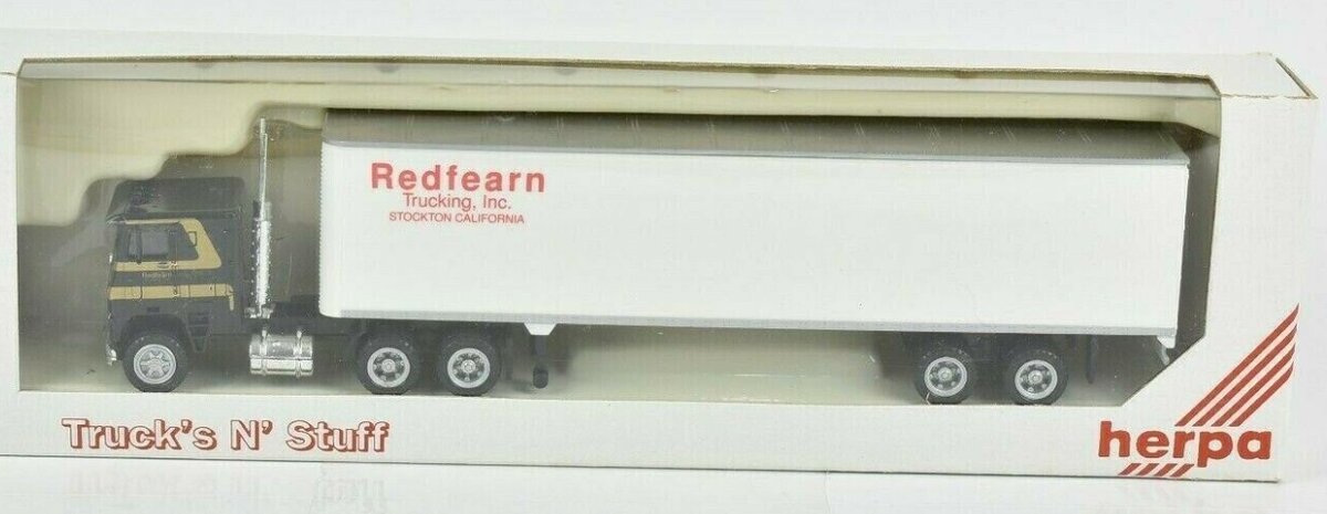 Herpa 734 508 HO Redfearn Trucking, Inc. Truck's N' Stuff Freightliner Truck