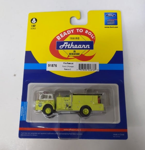 Athearn 91876 HO Scale Fire Rescue Ford C-Pumper #2