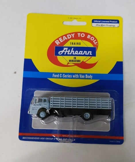 Athearn 2728 HO Scale D&RGW Ford C-Series w/ Truck Body Stake Powder Blue