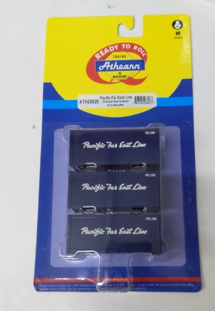 Athearn 28828 HO Scake Pacific Far East Line 20' Smooth Container (Pack of 3)