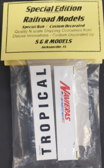 Railroad Models 607/608 N Tropical & Navieras 40' Refrigerated Containers