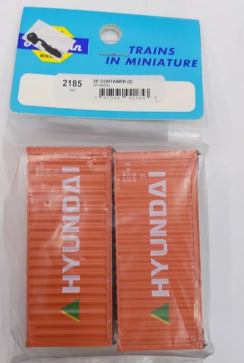 Athearn 2185 HO 20' Hyundai Containers (Pack of 2)