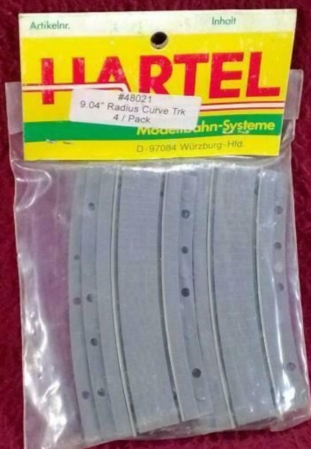 Hartell 48021 HO/OO Trolley Track System Curve Sections (Pack of 4)