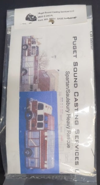 Puget Sound Casting 99-005 1:87 Spartan/Saulsbury Heavy Rescue Kit