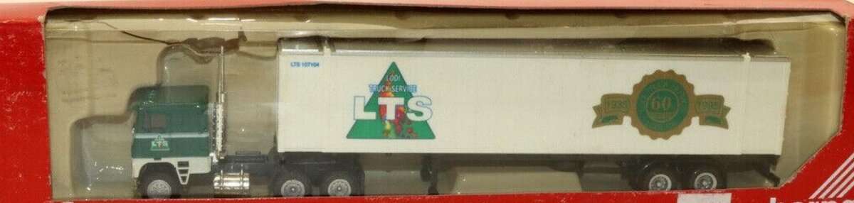 Herpa 734 510 HO LTS Lodi Truck Service Freightliner W/Dry Van Trailer