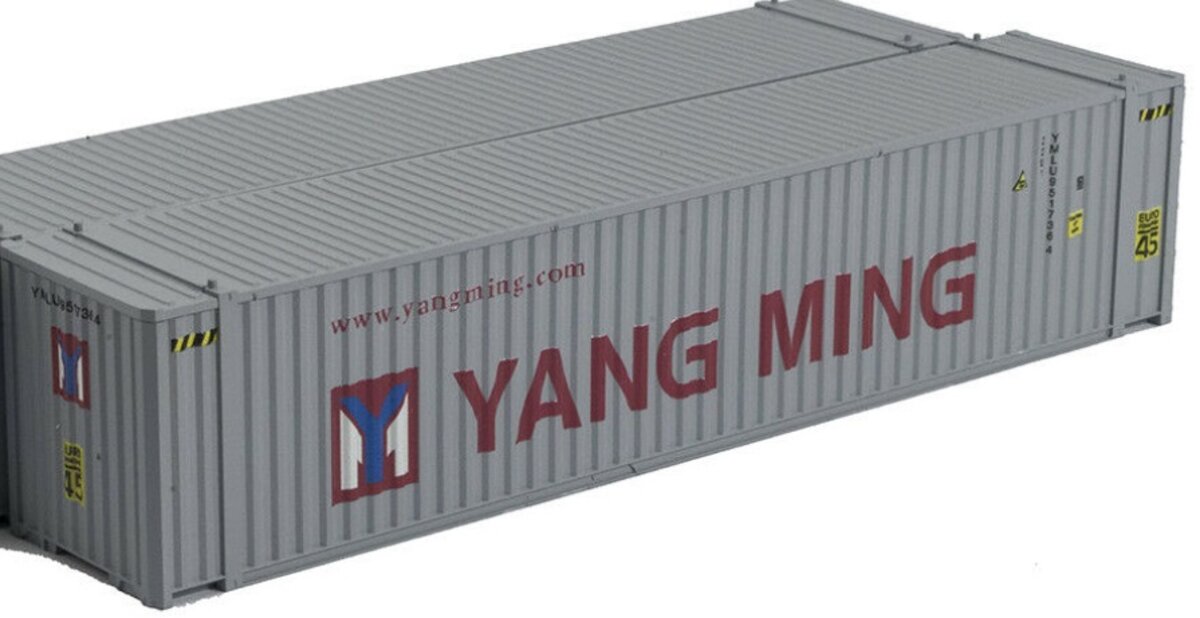 Athearn 5759 HO Yang Ming 40' Container Corrugated