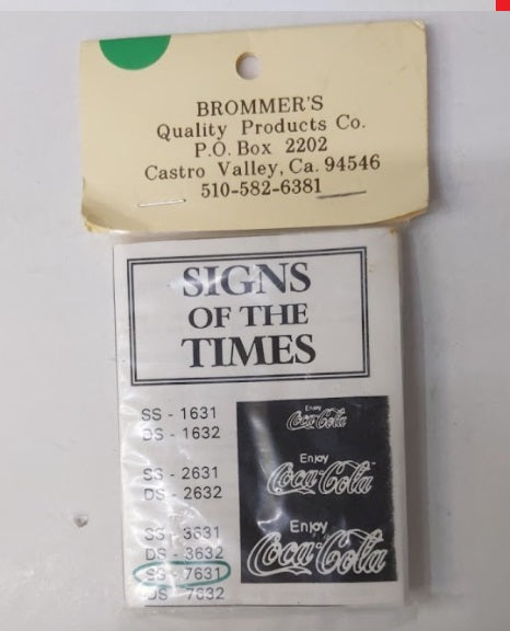 Quality Products Co. 7631 Brommer's Coca-Cola Light Up Sign. Signs of the Times