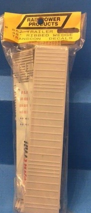 Rail Power 857 HO Transcon Decals 48' Ribbed Wedge Trailer Kit