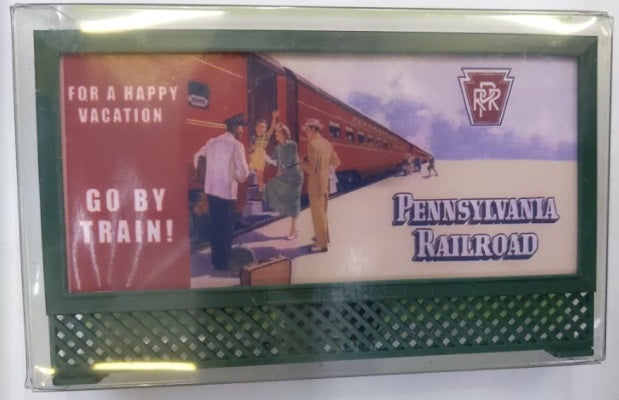 Town & Country Hobbies T258 O Pennsylvannia Railroad GO BY TRAIN! Billboard