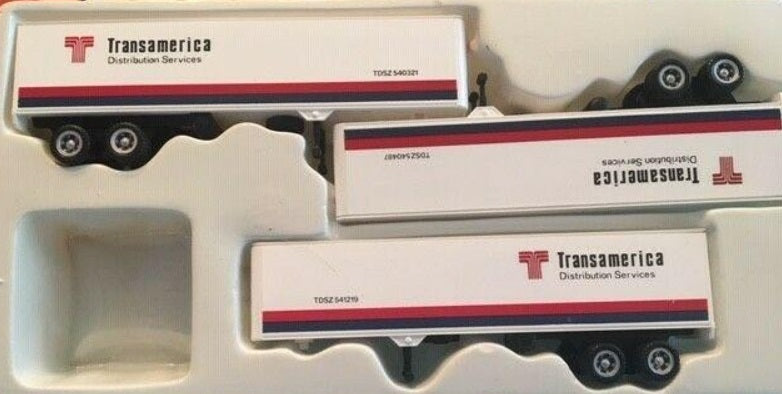 Con-Cor 0004-008104 HO Transamerica 40' PiggyBack Box Trailer (Set of 3)