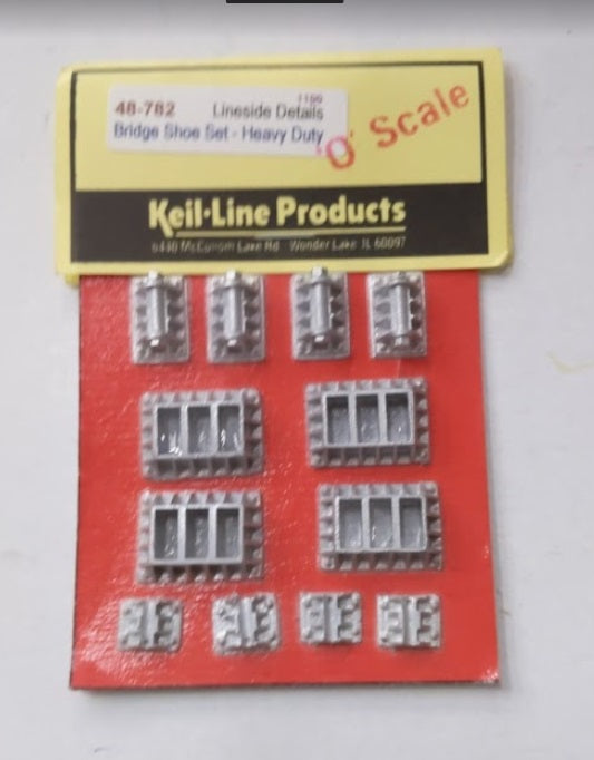 Keil-Line Products 48-782 O Scale Bridge Shoe Set Lineside Details