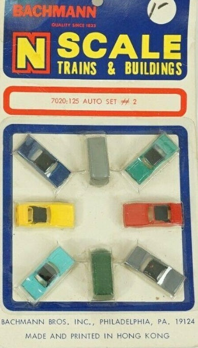 Bachmann 7020 N Autos Set # 2 (Pack of 8)