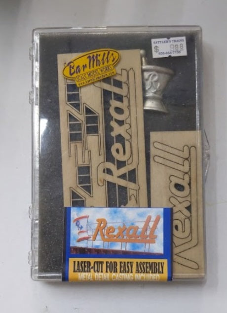Bar Mills 0238 HO-O Scale Rexall Drugs Billboard Kit