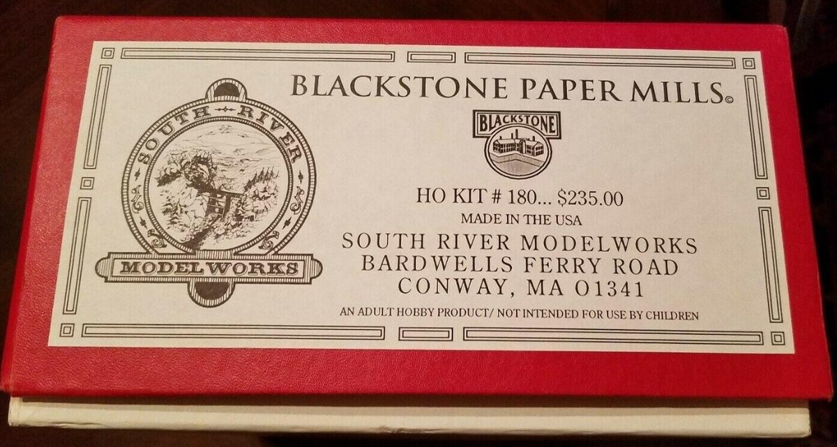 South River Model Works 180 HO Blackstone Paper Mills Kit