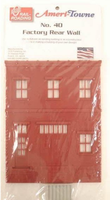 Ameri-Towne 40 O Scale Industrial Rear Wall Only W/ Load Dock Kit