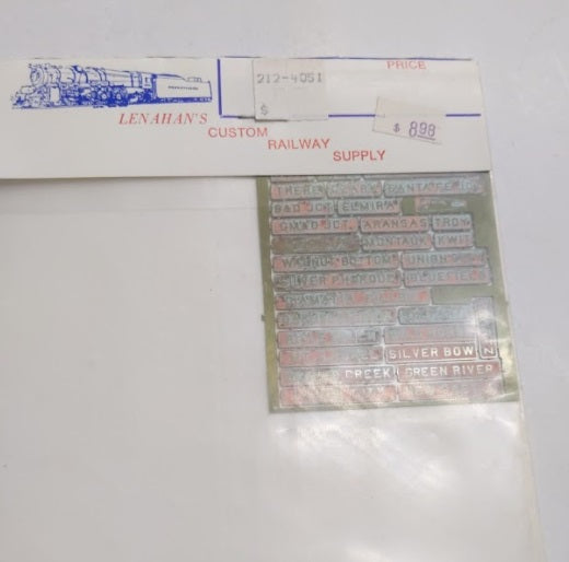 Lenahan's Custom Railway Supply 212-4051 HO PRR Signs