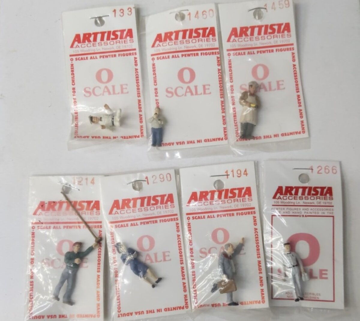 Arttista L-4 Lot of 7 O People at Work, Milkman, Baker, Donut Eater, etc.
