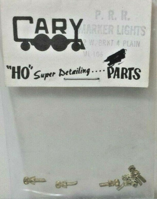 Cary Loco Works ML-106 HO P.R.R. Marker Lights 2 W/BRKT 4 Plain