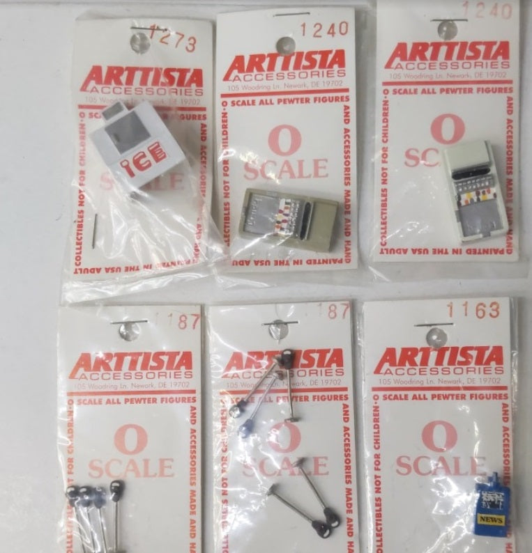 Arttista L-11 Lot of 6 Ice, Vending Machine, Meters News Stand Figures