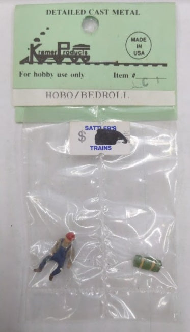 Kramer C1 HO Hobo W/ Bedroll Figure