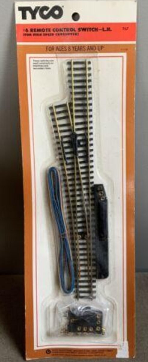 Tyco 967 HO #6 Remote Control Switch Left Hand (High Speed Crossover)