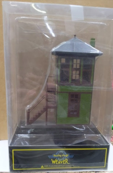 Weaver G1953A HO Interlocking Tower Green W/ Dark Brown Trim Assembled