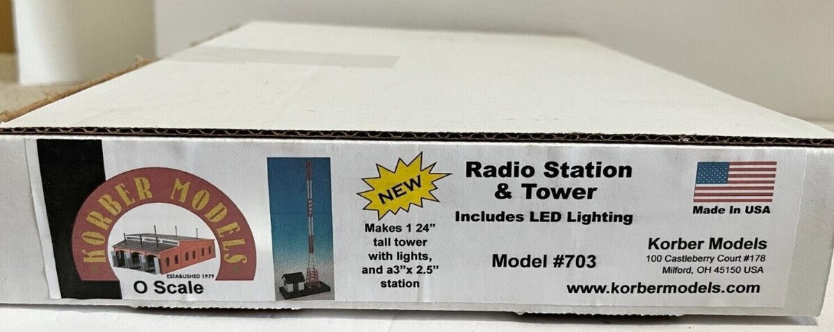 Korber 703 O Radio Station & Tower Includes LED Lighting Kit