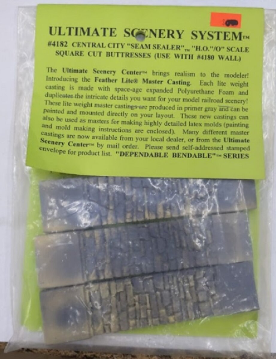 Ultimate Scenery System 4182 HO Central City "Seam Sealer Square Cut Buttresses