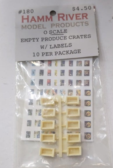 Hamm River Model Products 180 O Scale Empty Produce Crates w/ Labels