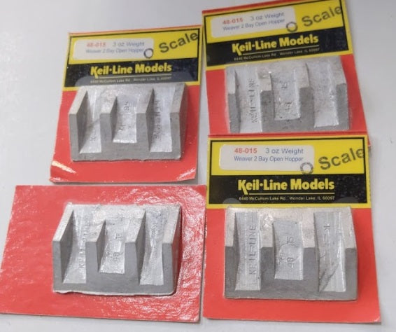 Keil-Line Products L-1 Lot of 4 3 Oz Weight for Weaver 2 Bay Hopper