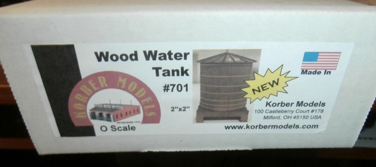 Korber 701 O Scale Wood Water Tank Kit Trainz
